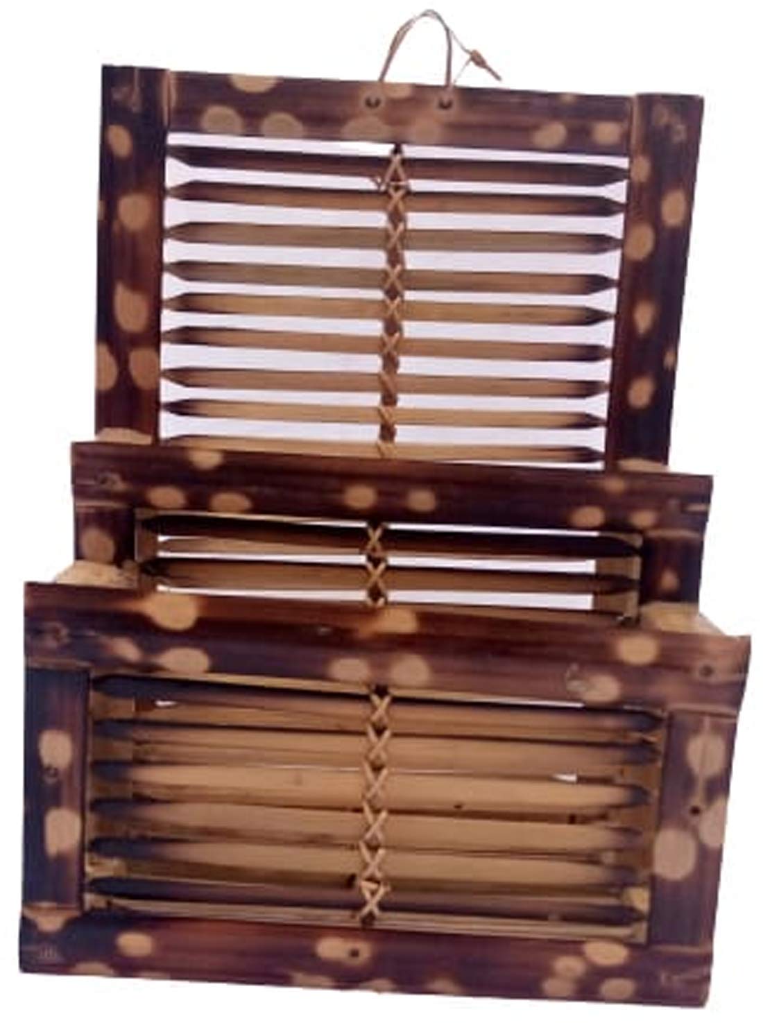 HM SERVICES Wall Hanging Magazine Holder for Home Decoration Decorative Bamboo Magazine Racks showpiece for Office Home Decoration,Business Gifts(size-10 inch) Pack of 1 Set. (Brown)-image-0