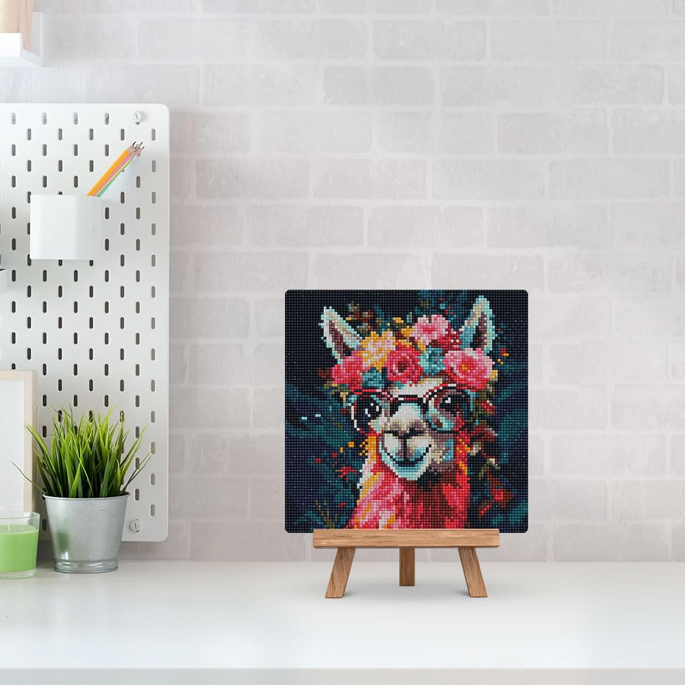 Figured'Art Mini Diamond Painting Kit Completo – Zorro Fantasía 25x25cm – Marco Incluido – Manualidad Fácil Y Relajante Para Adultos