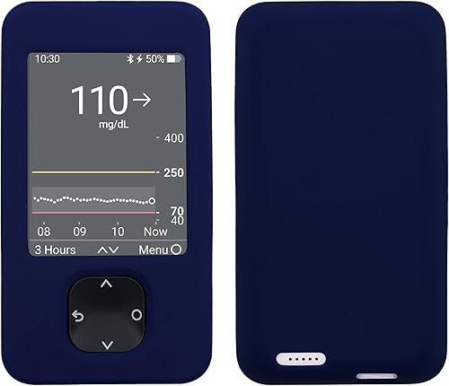 Funda suave de silicona para receptor Dexcom G6 y Dexcom G7 (azul marino)