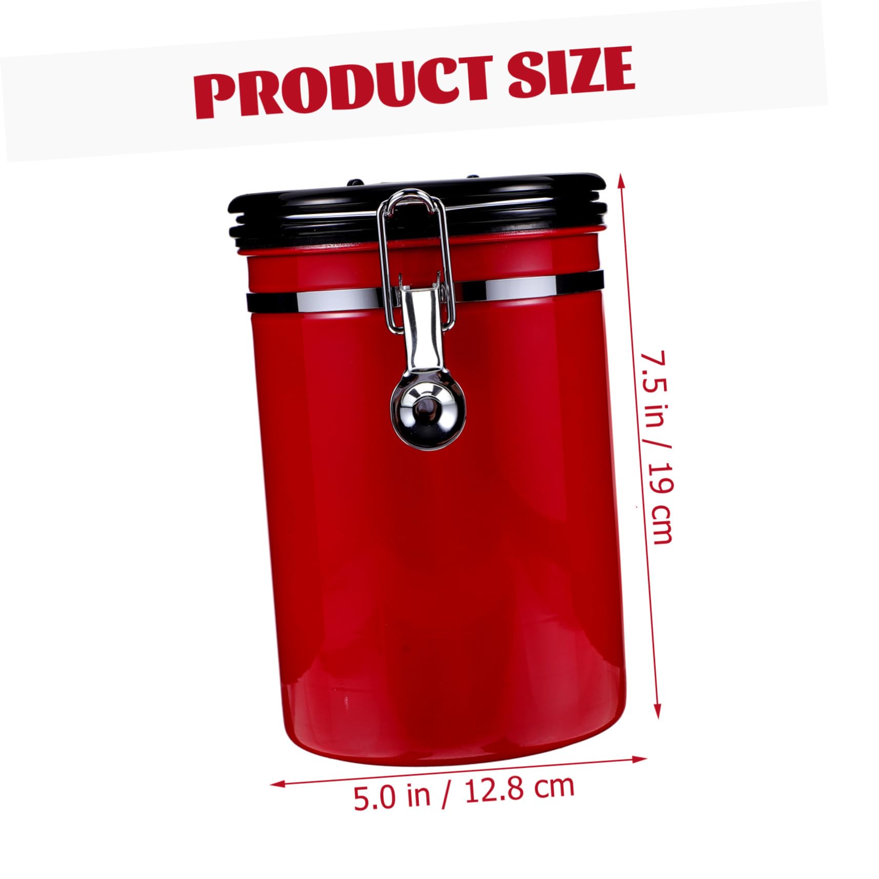 Barattolo Ermetico Caffè 1 Pezzo in Acciaio Inox Rosso