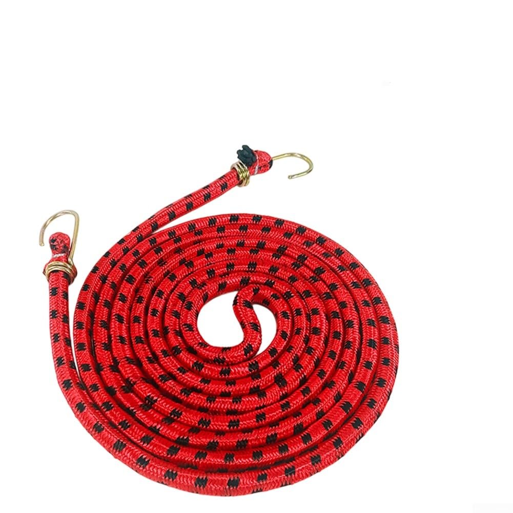 Extra Long Heavy Duty Bungee Strap Rope with Strong Elastic Rubber and Hooks for Securing Luggage, Gear and Cargo on Hand Trucks, Cars, Bikes, and Electric Vehicles(3 Meters)