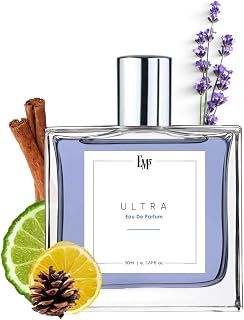 EM-55 Eau de Parfum Spray for Men, Vanilla Warm Spicy Fruity, Long-Lasting Day & Night Perfume, 1.69 fl oz (50 ml)