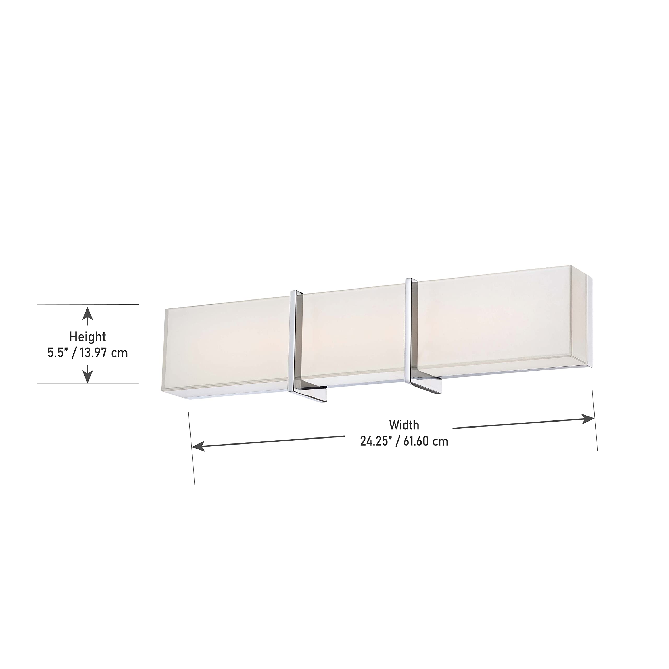 Minka Lavery Wall Light Fixtures 2922-77-L High Rise Wall Bath Vanity Lighting, 1-Light Watts, Chrome