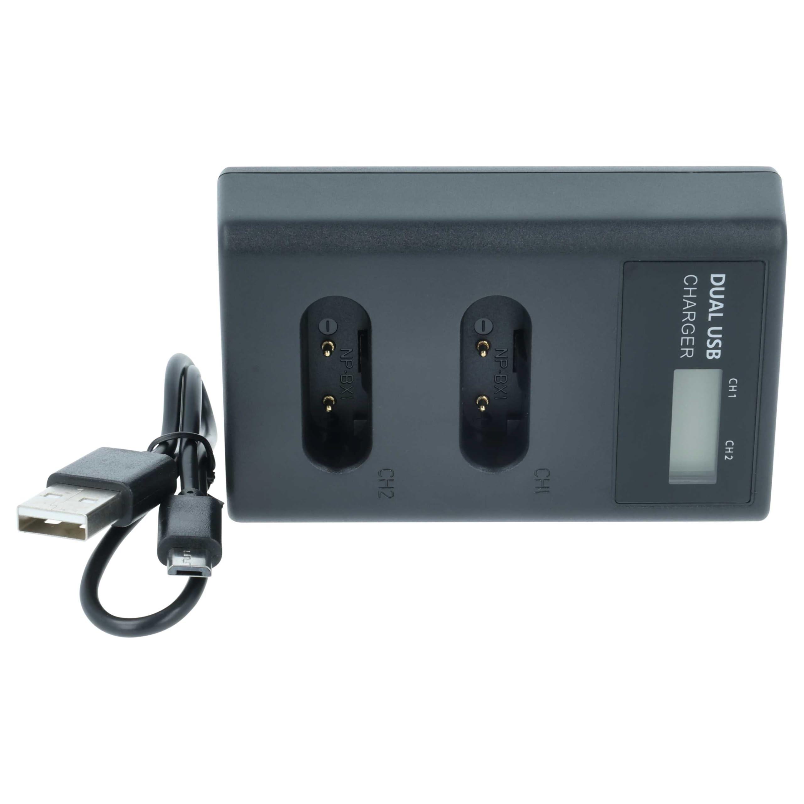 vhbw caricatore USB-C compatibile con Sony ZV-E10, RX1R III camera + cavo USB-C + LED vhbw caricatore USB-C compatibile con Sony ZV-E10, RX1R III camera + cavo USB-C + LED