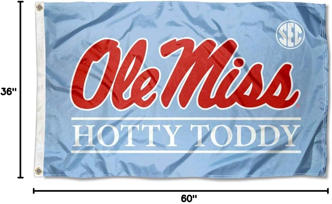 Ole Miss Powder Blue Hotty Toddy Flag