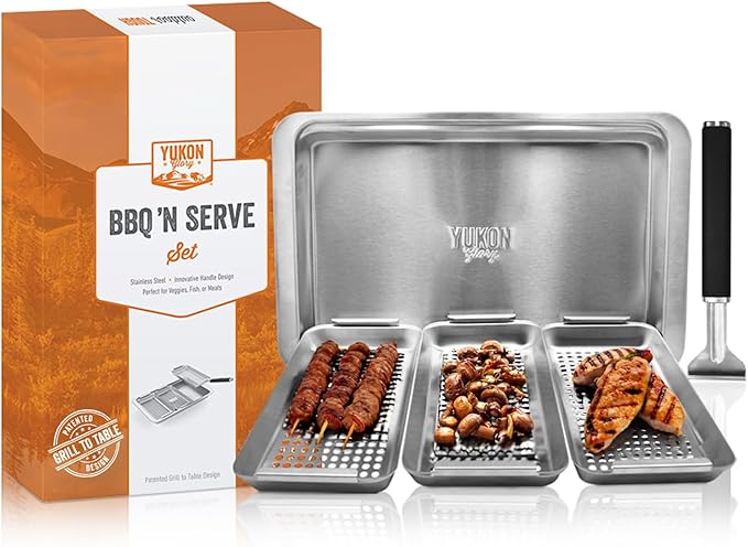 Yukon Glory™ BBQ 'N SERVE Grill Baskets (BBQ 'N SERVE SET)