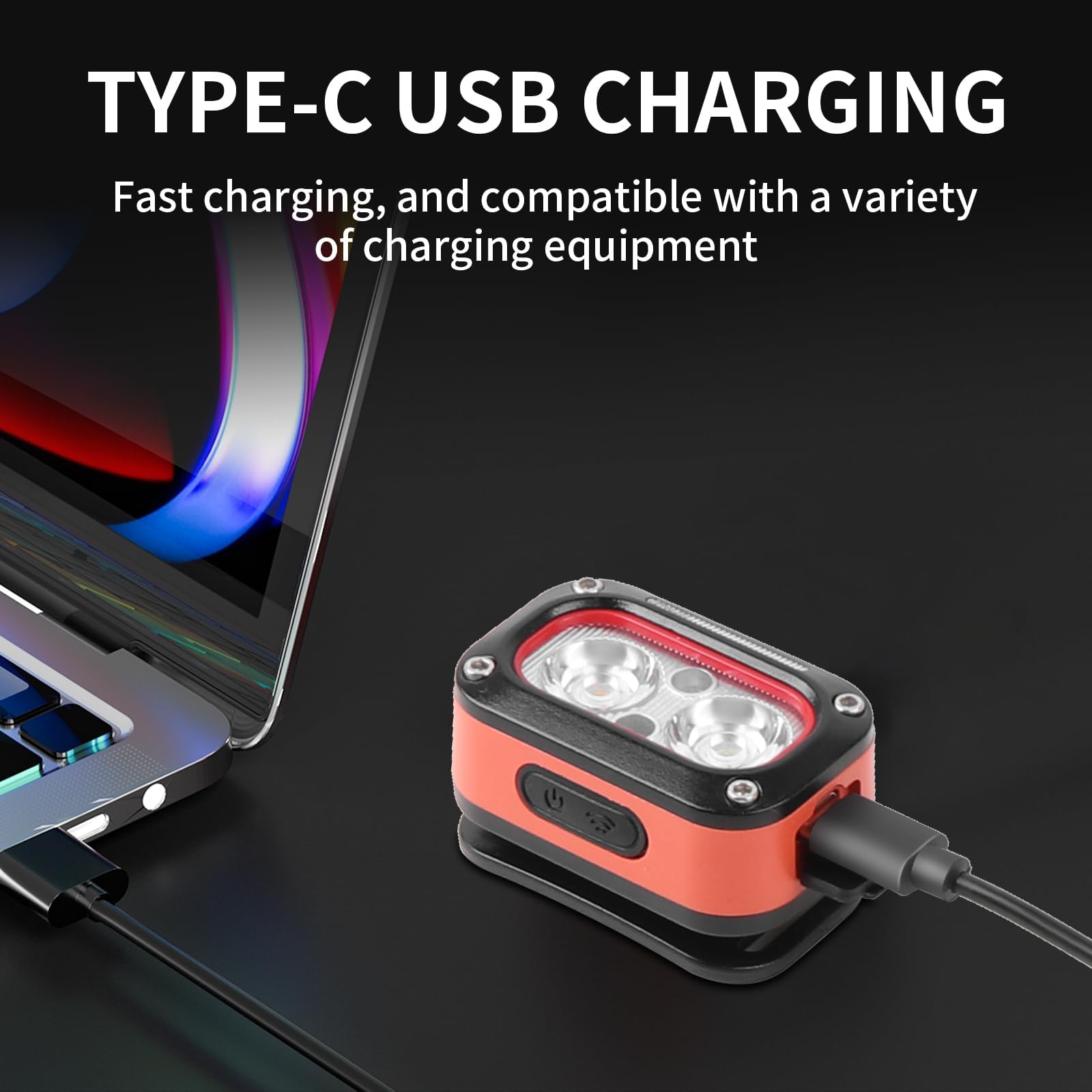 Chasinglee 3000 lumen, super luminosi, ricaricabili tramite USB, lampada frontale a LED,regolabile, impermeabile, con sensore di gesto, adatta per campeggio, ciclismo, pesca durante（Confezione da 2）