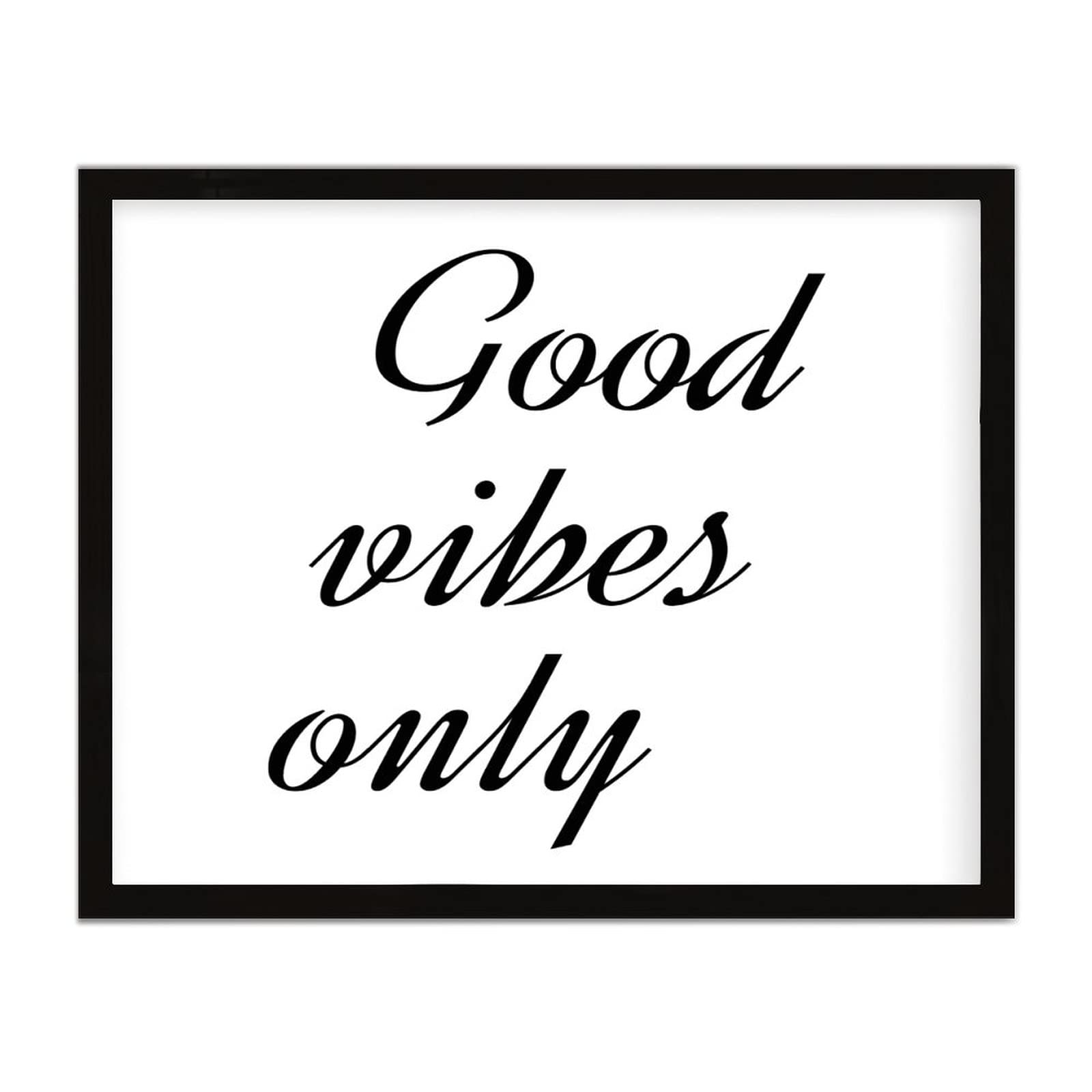 Décoration murale en bois Good Vibes Only cadre rustique salon 40x50