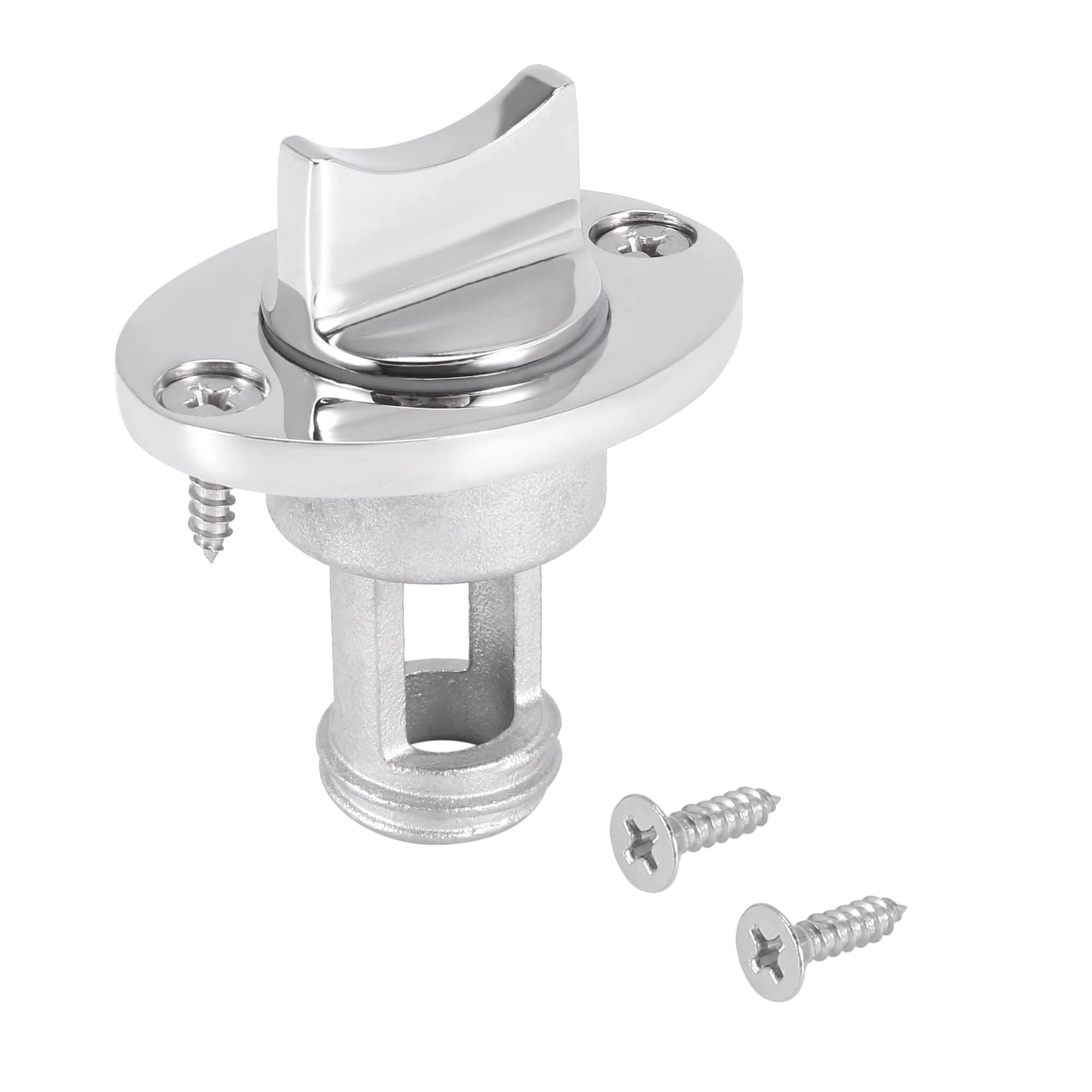 QuirkyLiving Oval Garboard Drain Plug, Marine 316 Stainless Steel, Fits 1 Inch Hole, Boat Transoms, Fish, Ice Chests