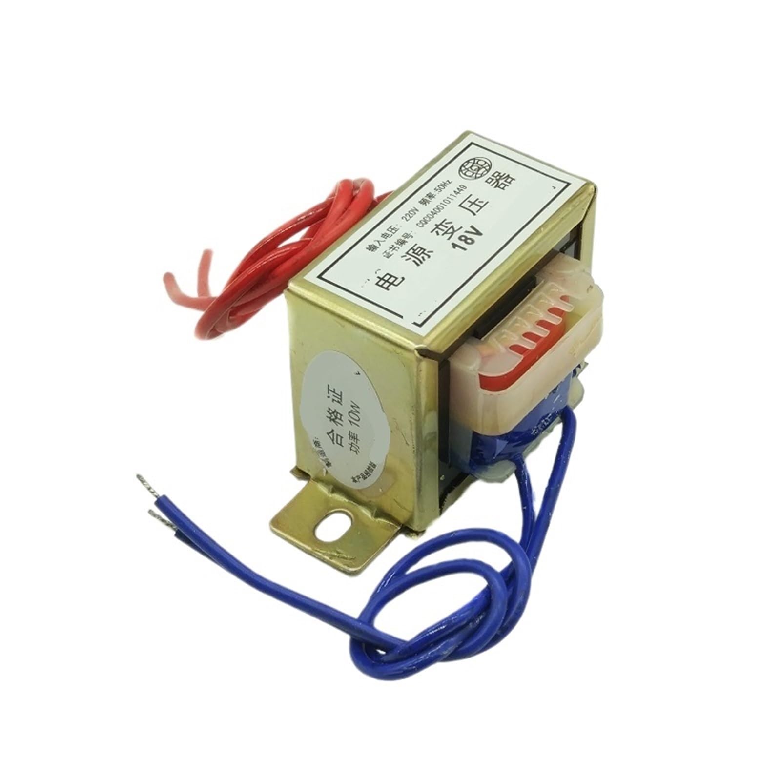 Transformator mocy 220 V AC/50 Hz, EI48*24, 10 W, 220 V, 18 V (pojedyncze wyjście), 550 mA, 1 sztuka