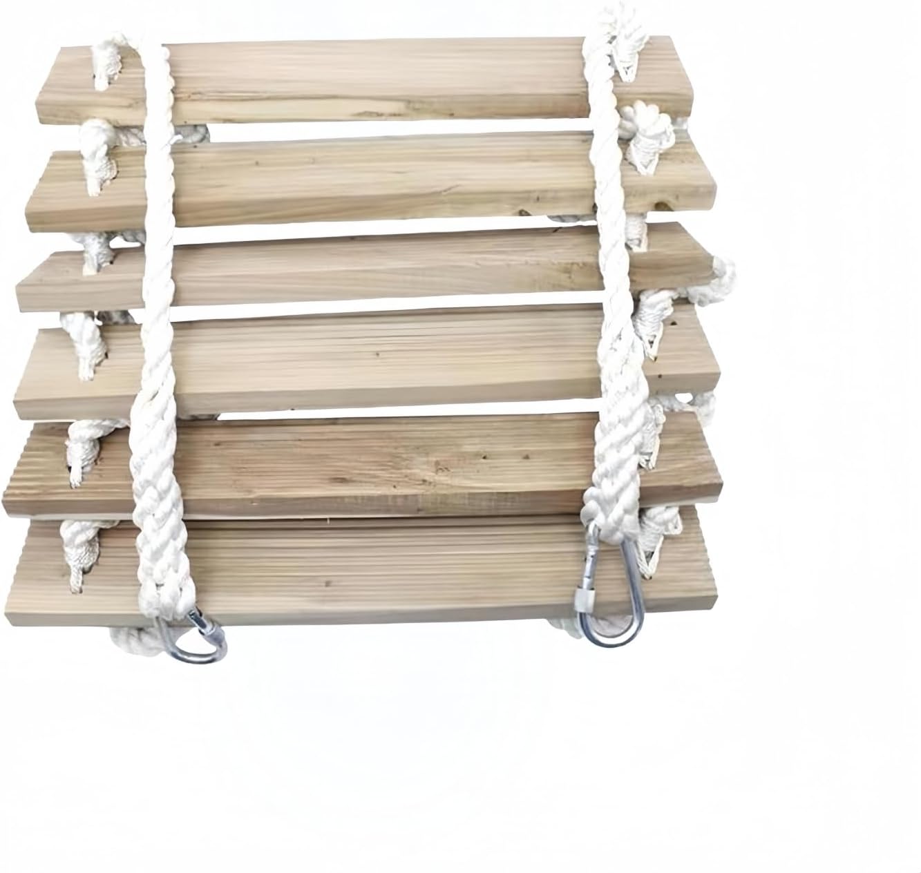 避難はしご ・縄はしご | 木製滑り止めステップ付き| ナイロン製消防ラダー | 緊急脱出・火災避難・災害対策・アウトドアクライミン