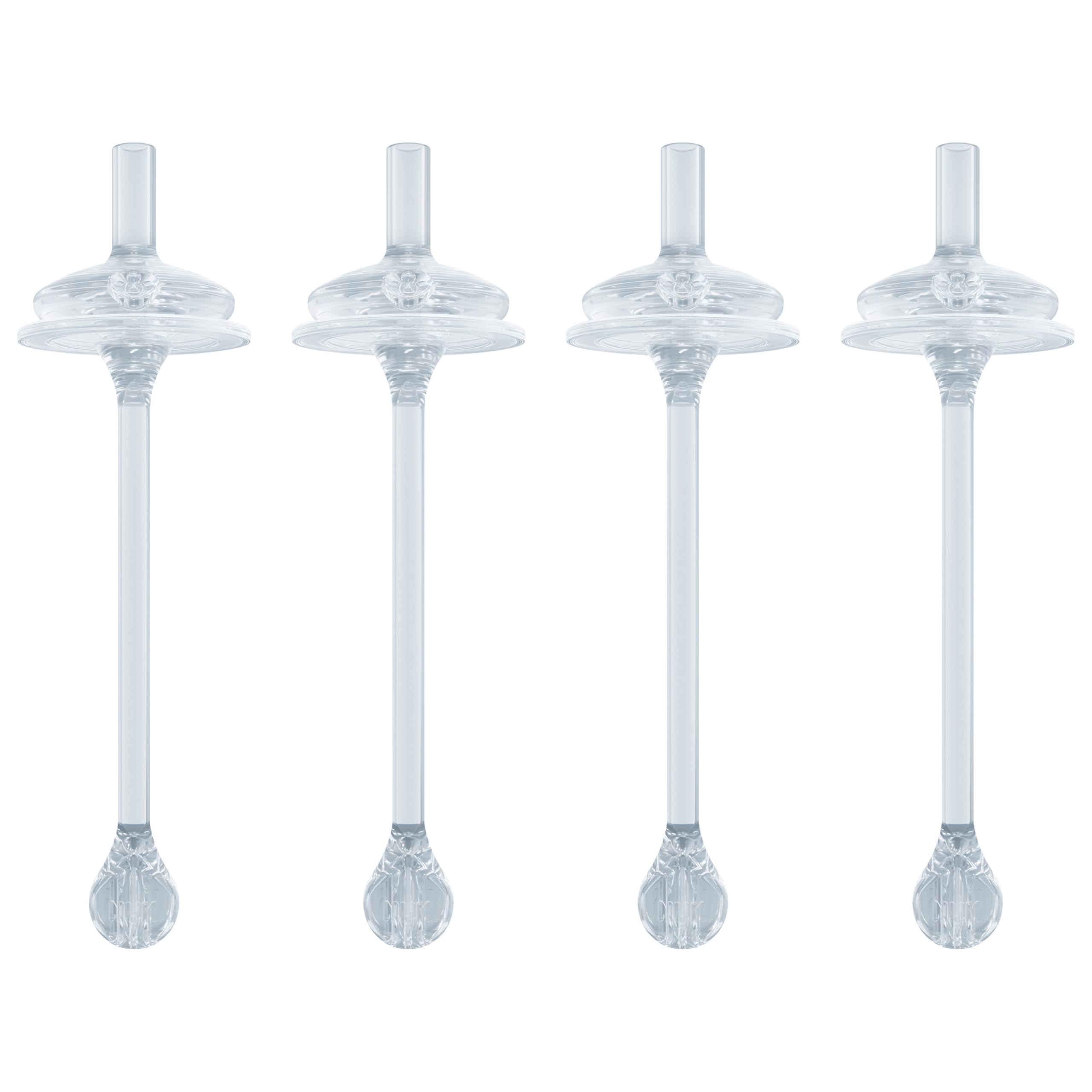 NUK Learner Cup Soft Silicone Replacement Straws, 4-Pack, BPA-free, Dishwasher-safe, Compatible with NUK 10oz. Straw Learner Cup