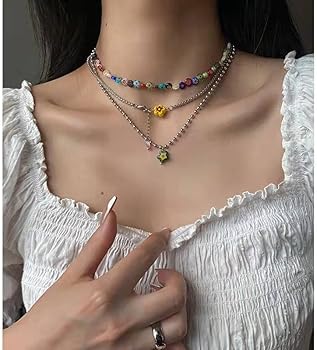 Amazon | HEHW チョーカー レディース ネックレス 3連チェーン 韓国風