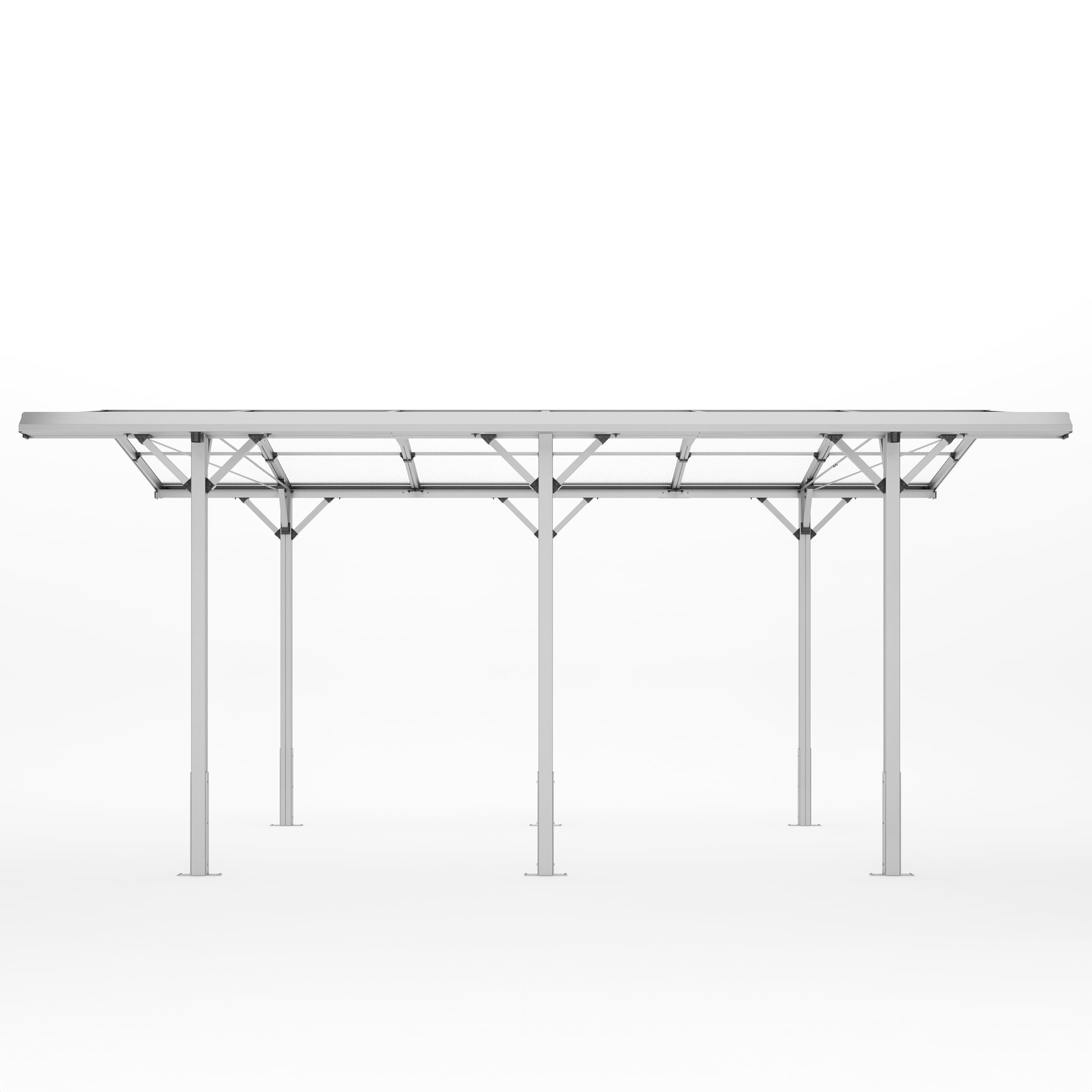 GFP Carport 2,85x5,05m Auto Unterstand Aluminium Einzelcarport Schutzdach PKW inkl. Regenrinne
