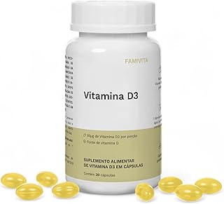 Suplemento de Vitamina D3 2000UI - 30 Cáps - Saúde Óssea