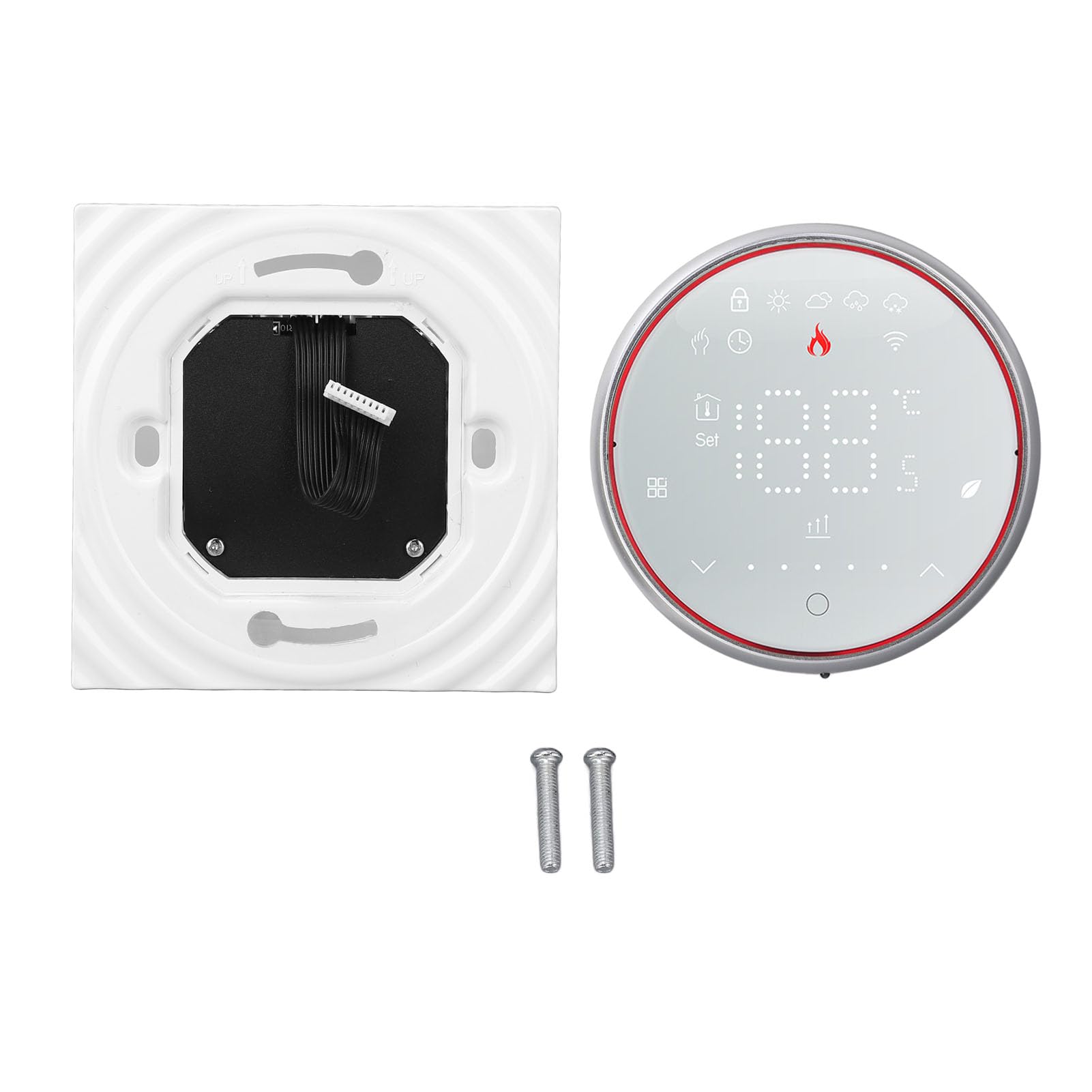 Termostato per Casa Intelligente, Display LED, Controller Programmabile per Riscaldamento a Pavimento, Controllo Accurato della Temperatura, Efficienza Energetica con Design