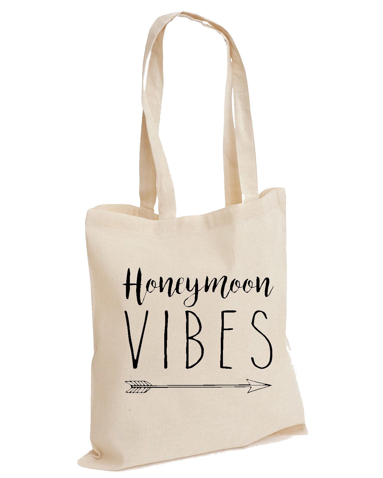 Honeymoon Honey Moon Vibes Holiday Just Married Couples Romantic Valentines Day Engaged Hubby Wifey King Queen Cotton Tote Bag