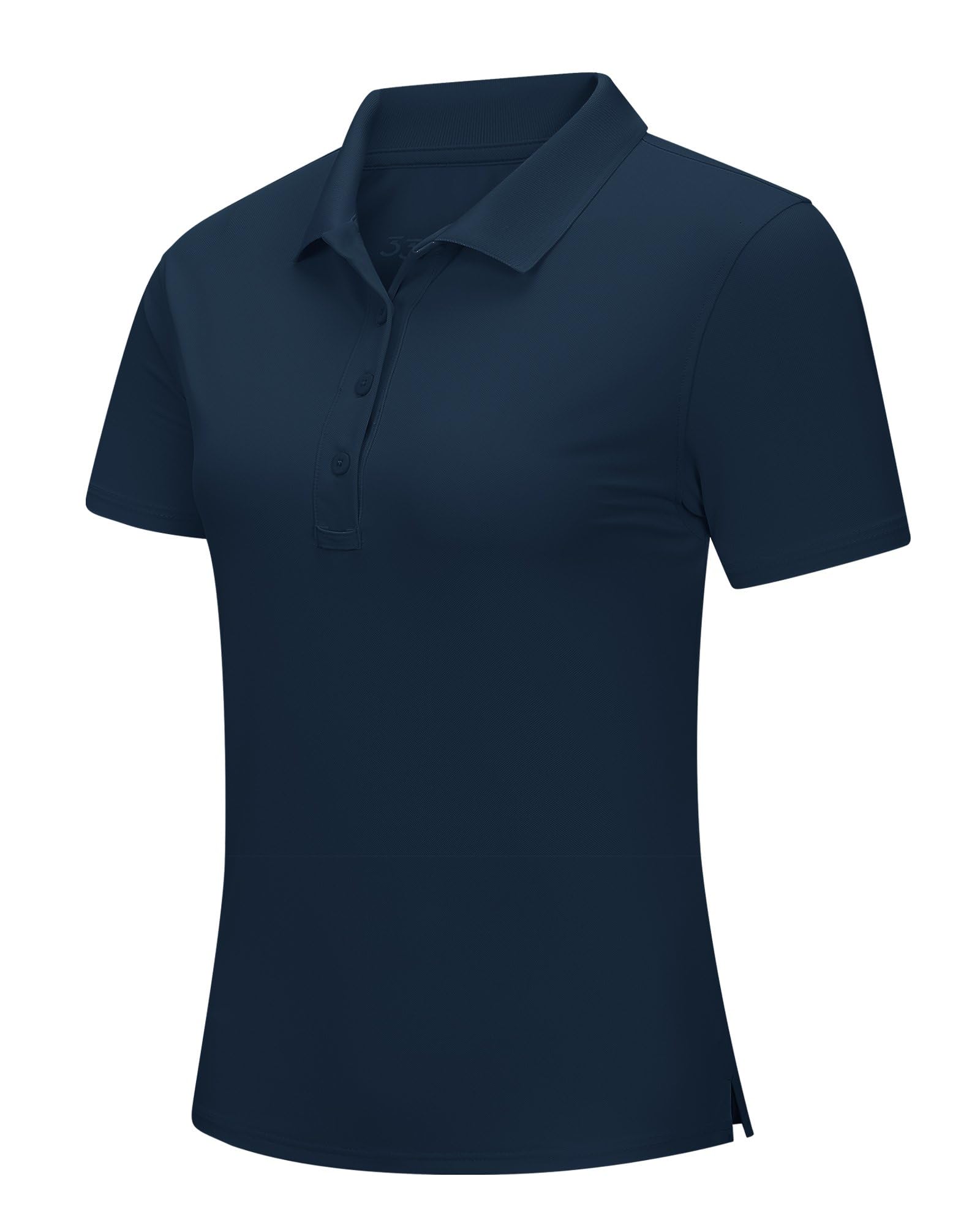 33,000ft Damen Poloshirt UPF 50+ Golf Shirt Atmungsaktives Polohemd | Schnelltrocknend, Leicht, 4-Wege-Stretch, Weich, mit Sonnenbrillenring, für Golfen Casual Tennis, Arbeit