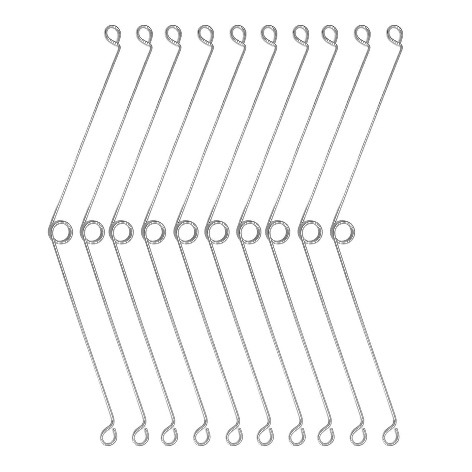 40PCS Stainless Steel Recessed Light Spring, Torsion Spring Clips Lighting Accessories for Downlights with Strong Elasticity and Hooks for Lamps in Bathroom, Kitchen, Living Room