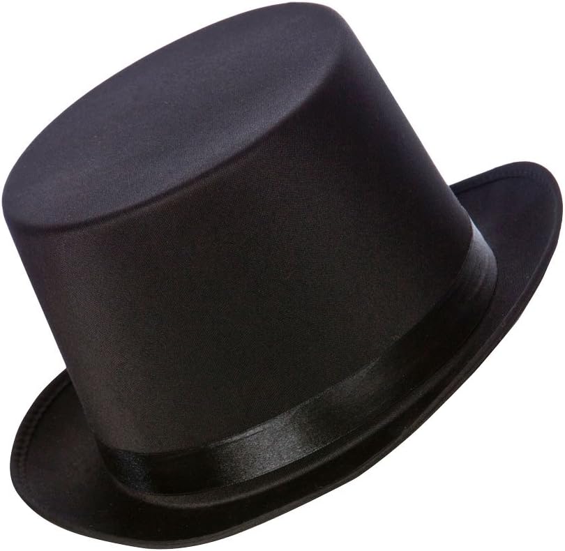 Wicked Costumes Victorian Satin Black Fancy Dress Top Hat