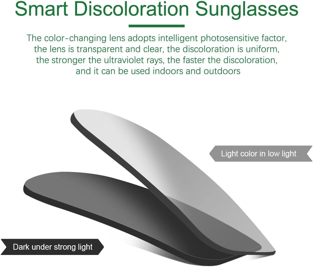 YIMI Polarized Photochromic Sunglasses for Men Women Outdoor Sports Driving Anti Glare UV400 Protection z87 Safety Glasses - Image 7