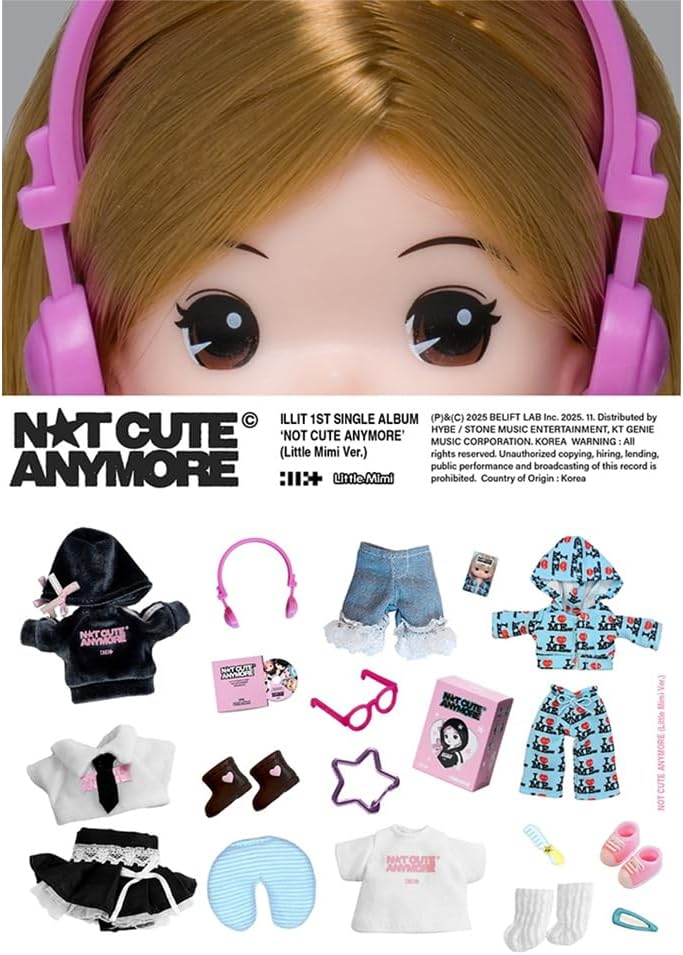 ILLIT [NOT CUTE ANYMORE 1st Single Album](Little Mimi Ver.) + 3 Extra Photocards Set