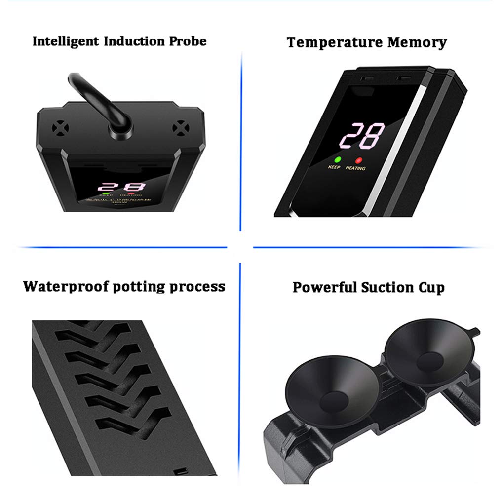 Réchauffeur d'aquarium Submersible, 50W / 100W / 500W / 800W / 1000W, Réchauffeur d'aquarium PID avec contrôleur de température Externe, Affichage à LED Visible, Protection Contre la surchauffe
