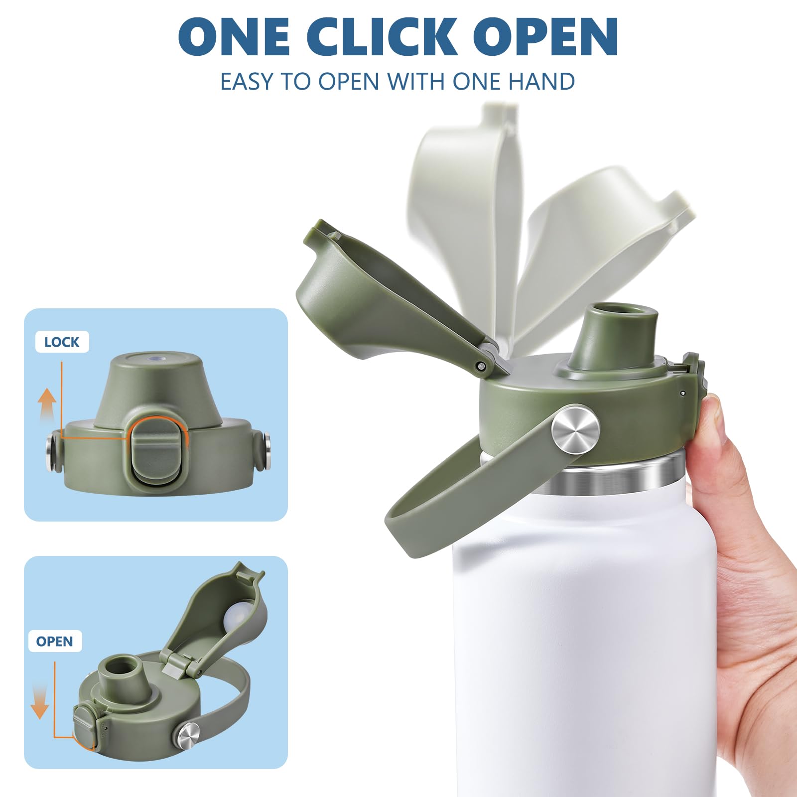 Amazon.com : EIPOSAU Auto Flip Lid for Hydro Flask Wide Mouth