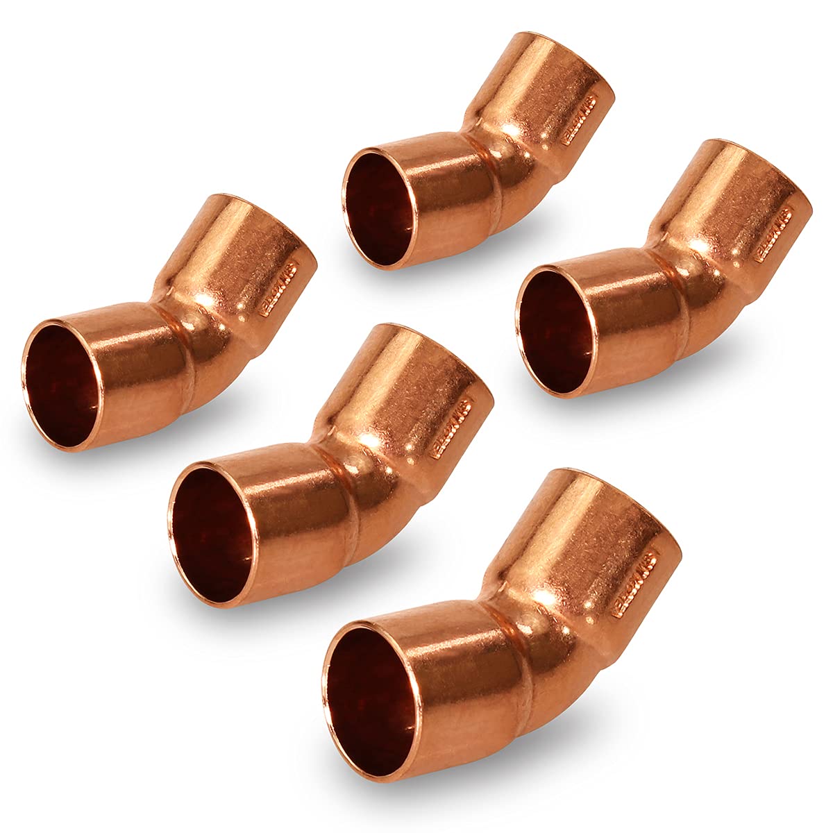 Everflow CCLF0300-5 45 degrees Elbow Copper Fittings, 3"