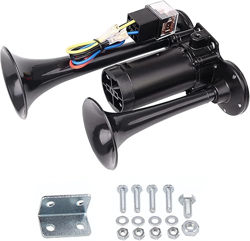 Bocina de aire de 12 V y 150 DB para camión para tren, bocina de automóvil, bocina de aire ruidosa con compresor para camión, barco, tren, altavoz,