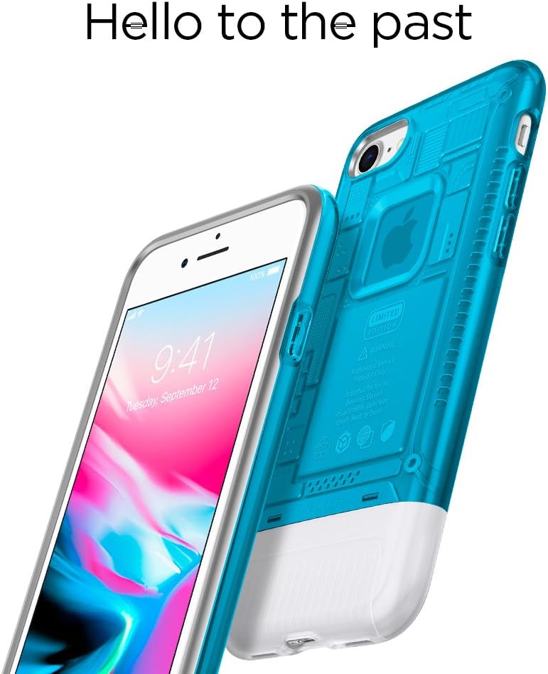 Spigen Classic C1 [10th Anniversary Limited Edition] iPhone 8 Case with Air Cushion Technology for Apple iPhone 8 (2017)-Blueberry