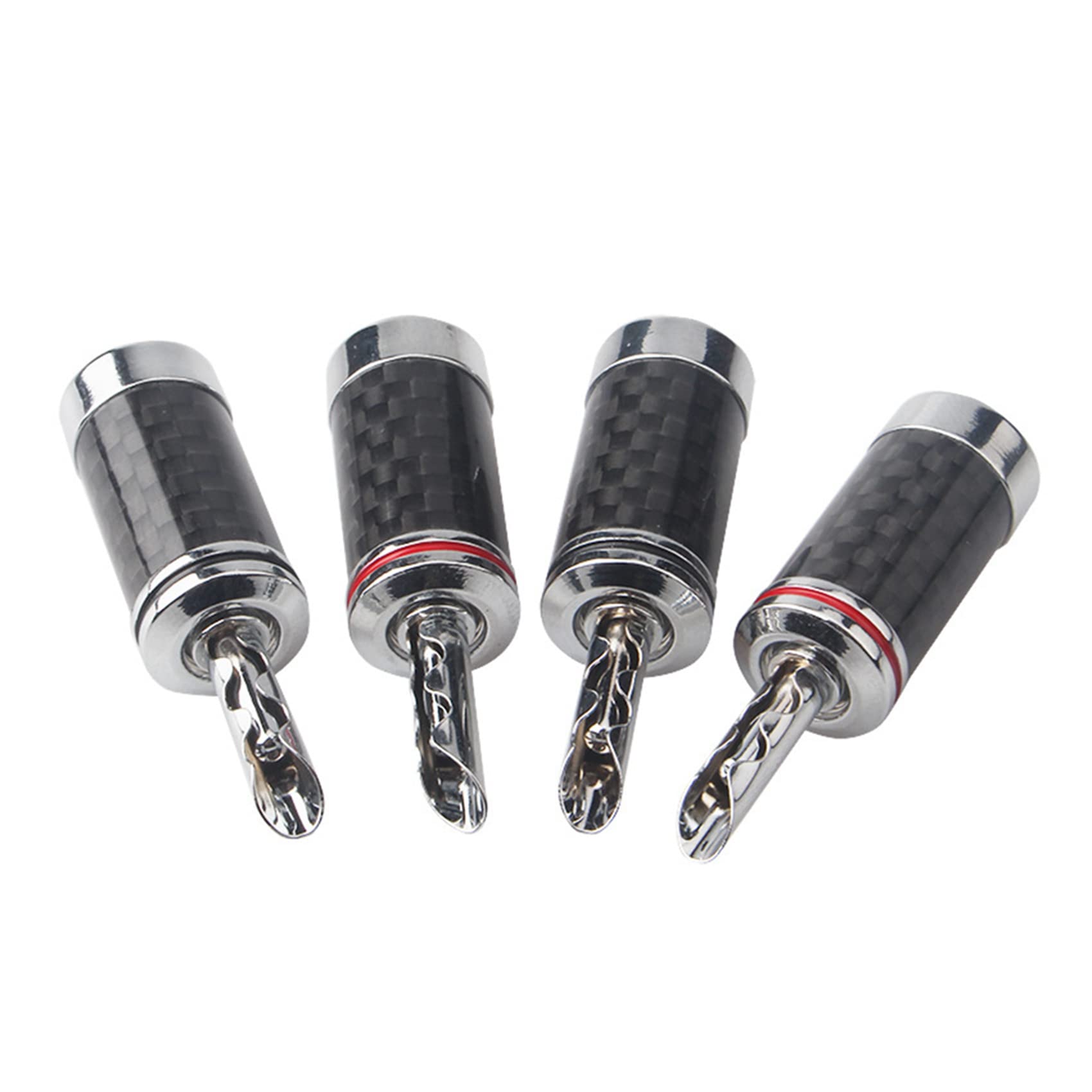 Lot de 32 fiches bananes Hi-Fi HiFi DIY Fibre de Cuivre Revêtement Prise audio électrique Fiche banane