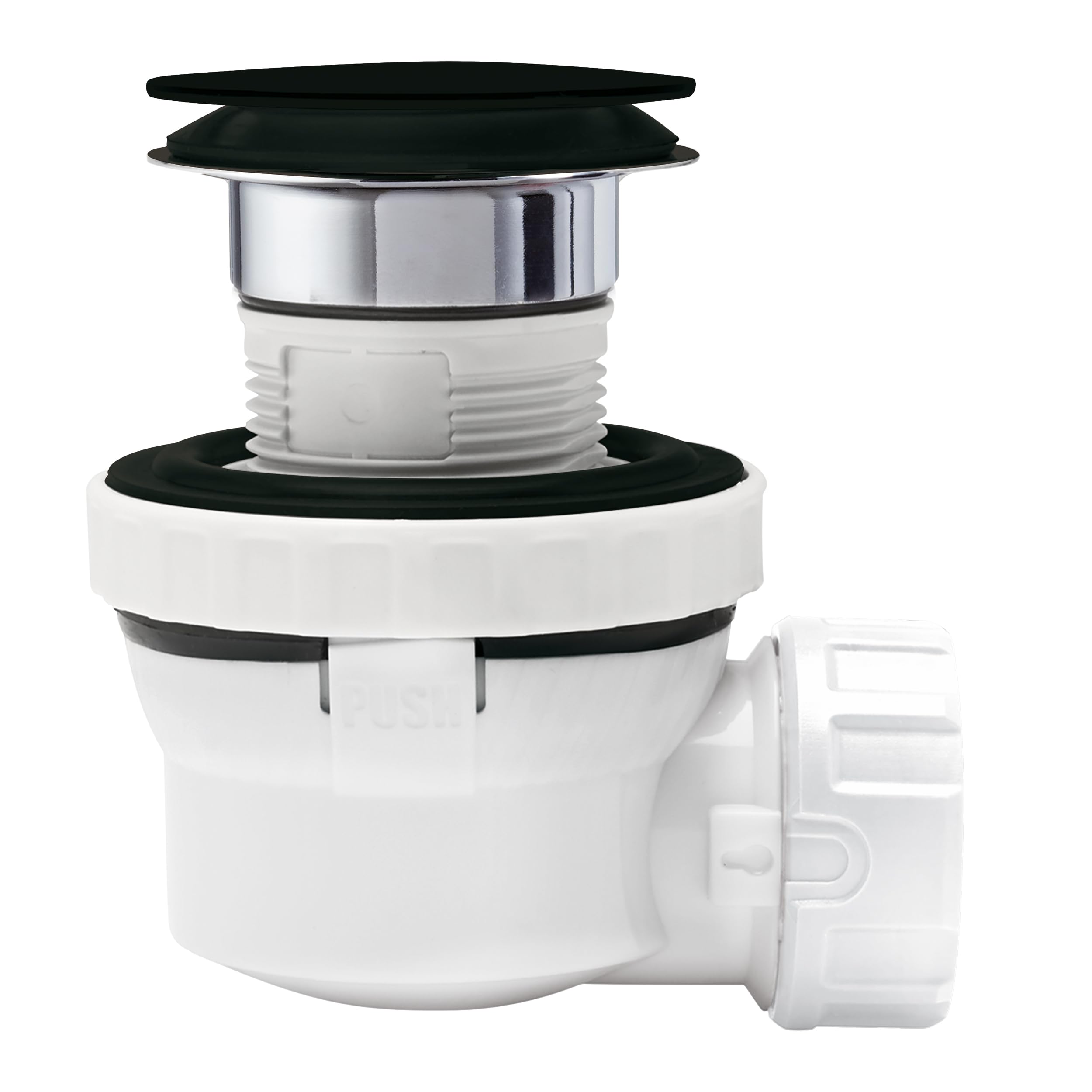 Ensemble Nano 6.7 bonde clic-clac Chrome siphon ultra-compact & universel - WIRQUIN Réf. 30723976
