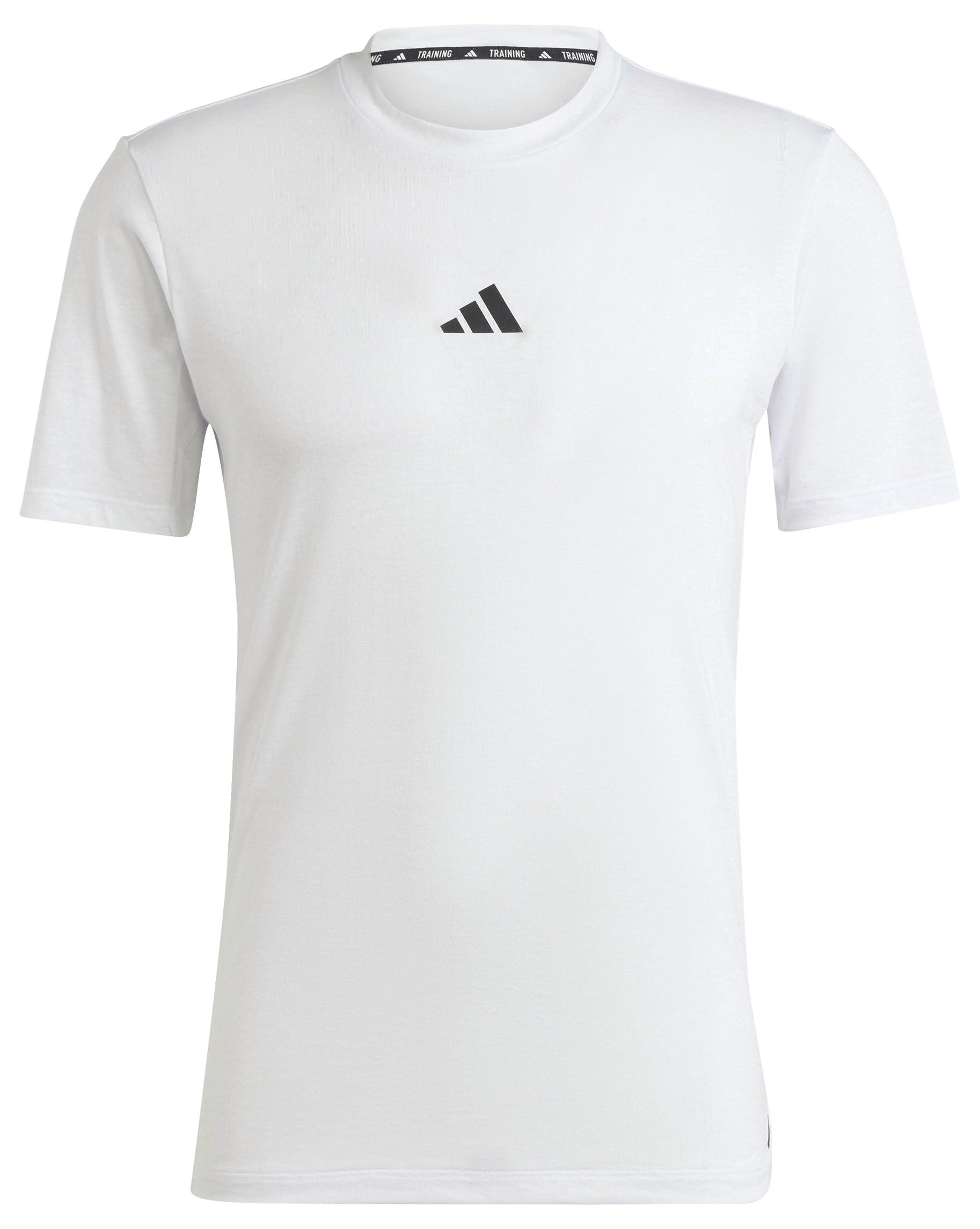 adidas Men's Workout Logo Tee, White/Black, L