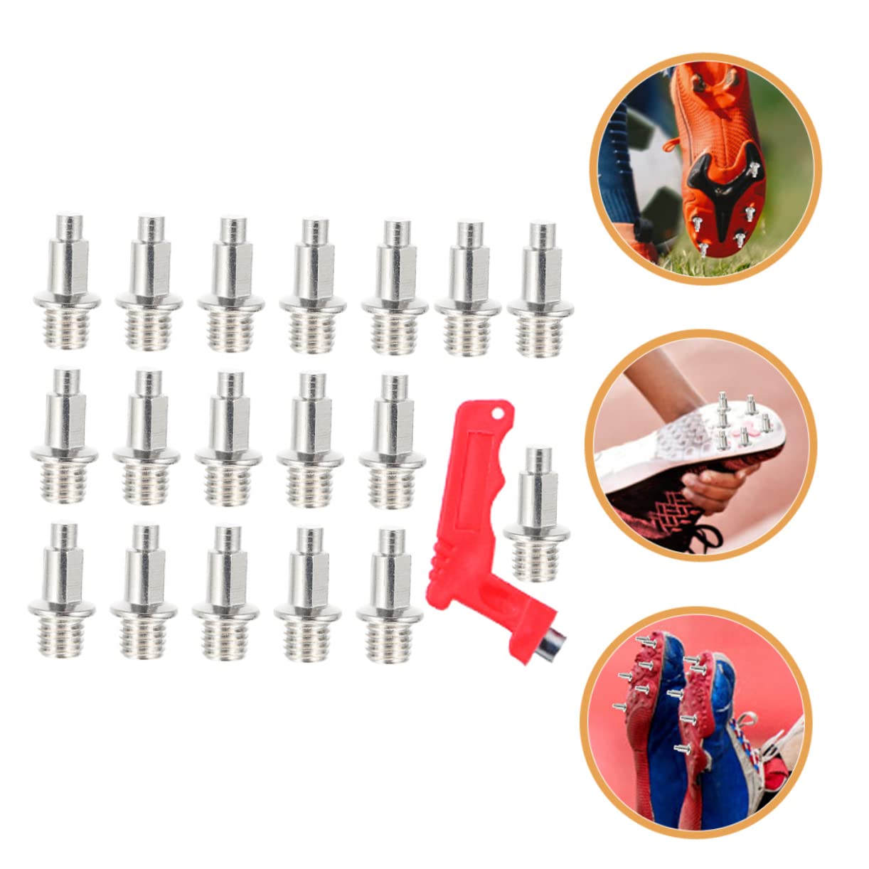 BELLIFFY 1 Set Jumping Nails for Shoes Replacement Track Shoe Spikes with Wrench Metal Track Spikes for Men