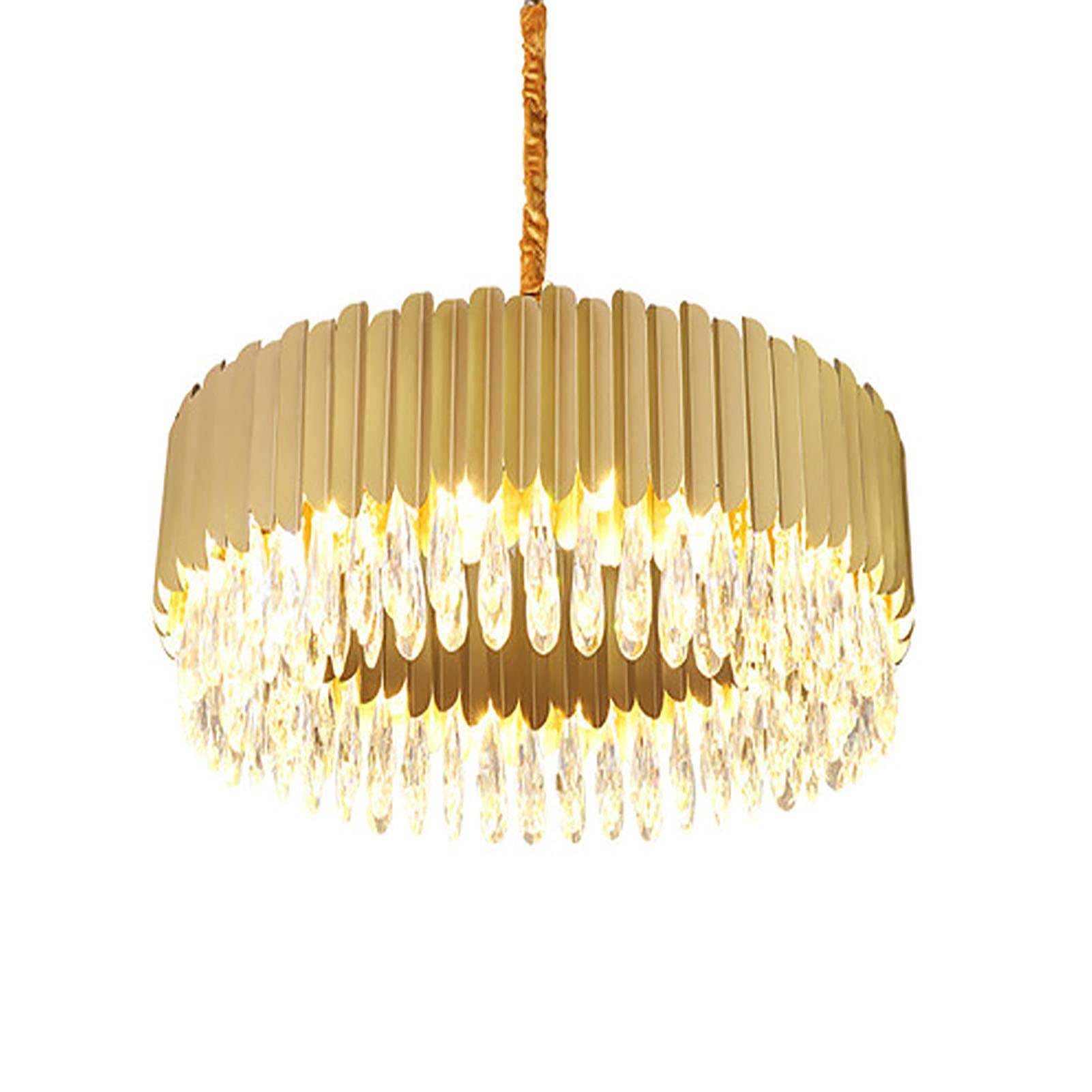 HXYSXHJUO Creative Personality Living Room Lamp,Luxury Crystal Chandelier,E14 Nordic Light Luxury Postmodern Chandelier,For Home Bedroom Villa Dining Lamp-Golden. 60 * 30cm