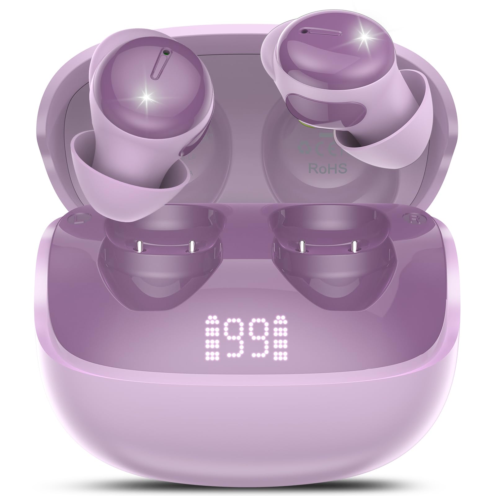 Sleep Earbuds Bluetooth 5 4 in Ear Light-Weight Headphones with Sleep Mode and White Noise Mini Sleep Ear