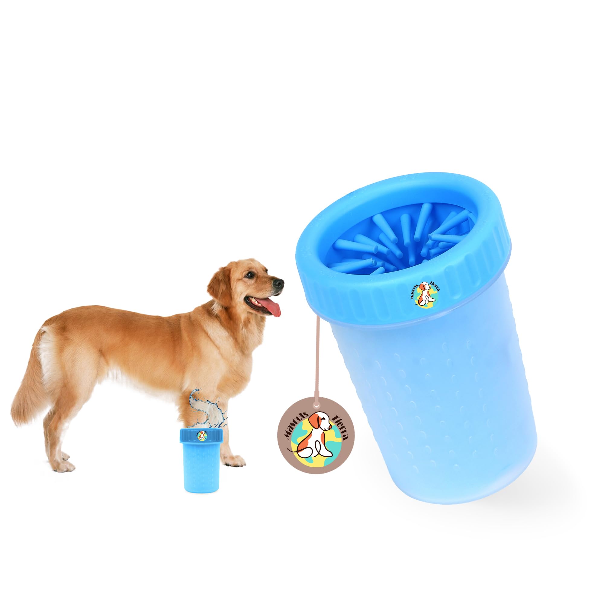 Dog Paw Cleaner, Dog Paw Washer Cup, 2 In 1 Portable Silicone Pet Cleaning Brush Feet Cleaner For Large Dogs Grooming With Muddy Paw,Dog Foot Cleaner For Dog, Dog Owner Gifts, (L) Color