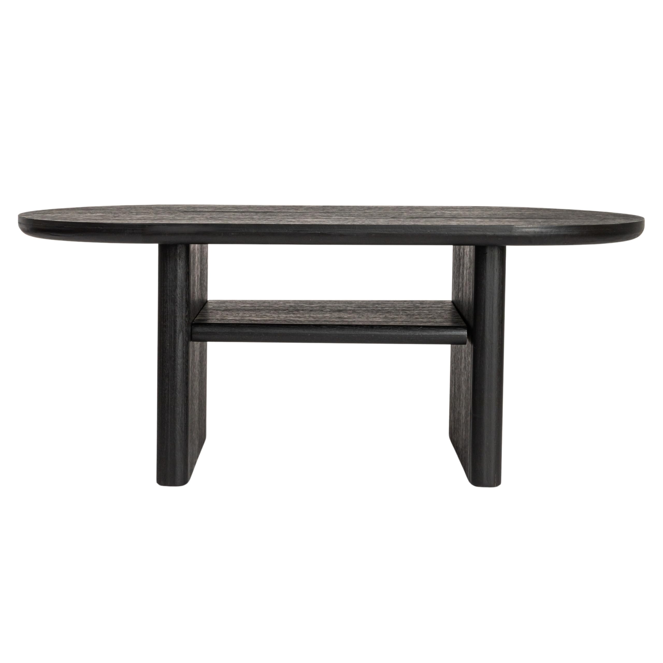 Creative Co-Op Sturdy Firwood Coffee Table, Black