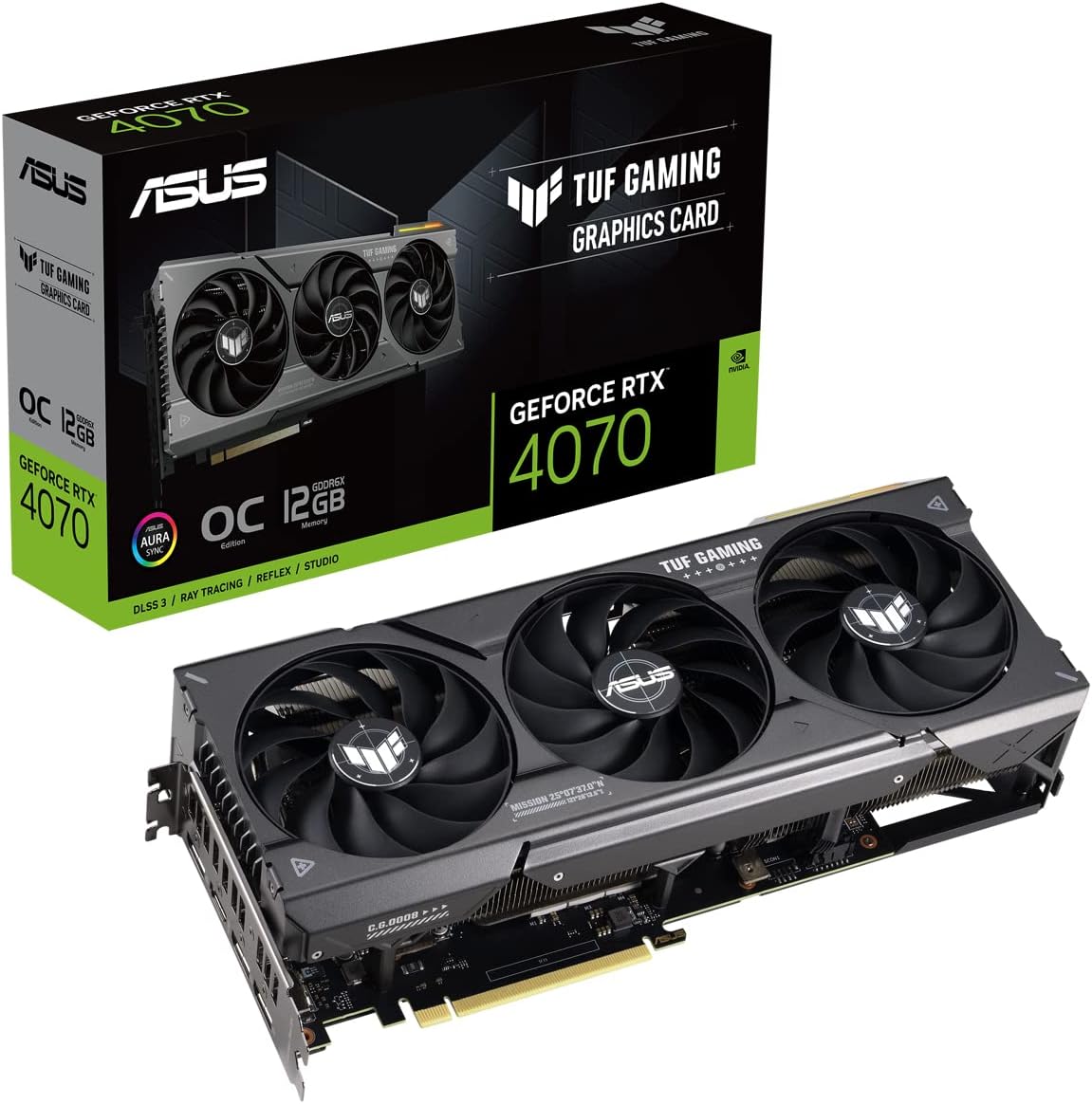 ASUS TUF Gaming NVIDIA GeForce RTX 4070 OC Edition Scheda Grafica, 12GB GDDR6X 192-bit 21 Gbps PCIE 4.0, GPU NVIDIA Ada Lovelace, TUF-RTX4070-O12G-GAMING ASUS TUF Gaming NVIDIA GeForce RTX 4070 OC Edition Scheda Grafica, 12GB GDDR6X 192-bit 21 Gbps PCIE 4.0, GPU NVIDIA Ada Lovelace, TUF-RTX4070-O12G-GAMING