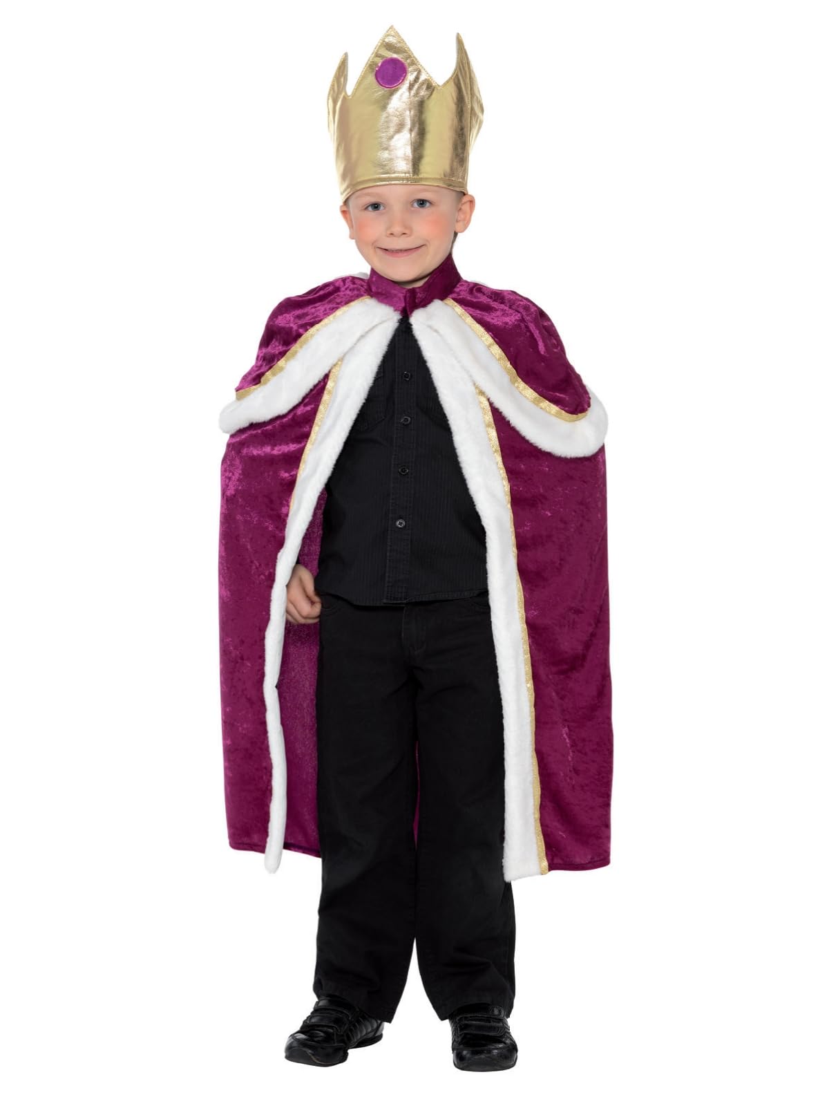 Smiffys Kiddy King/Queen Costume, Purple, L - Age 10-12 years