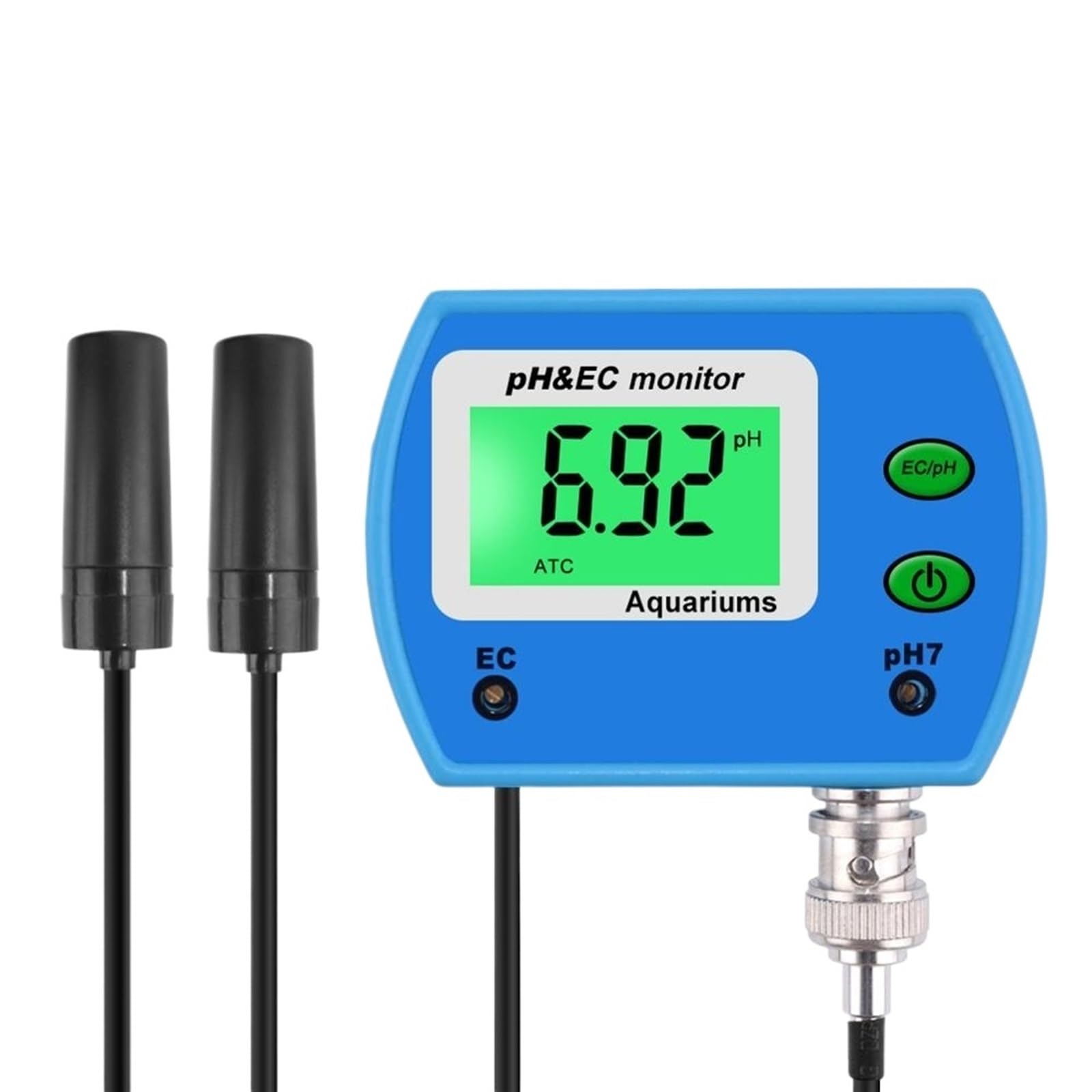 KONGMM Soil Meter, Professional 2 in 1 pH Meter EC meter for Aquarium Multi-parameter Water Quality Monitor Online pH/EC monitor Acidometer