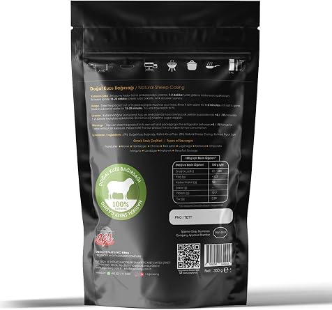 EGS Doğal Kuzu Bağırsağı 26/28 mm 90 Metre sosis yapımı için (29 kg Et kapasitesi)