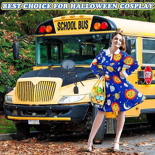 Ramede HEY-RAMEDE-371 3 Pcs Women Halloween Teacher Costume Set Vintage Long Sleeve Dress thumb #5