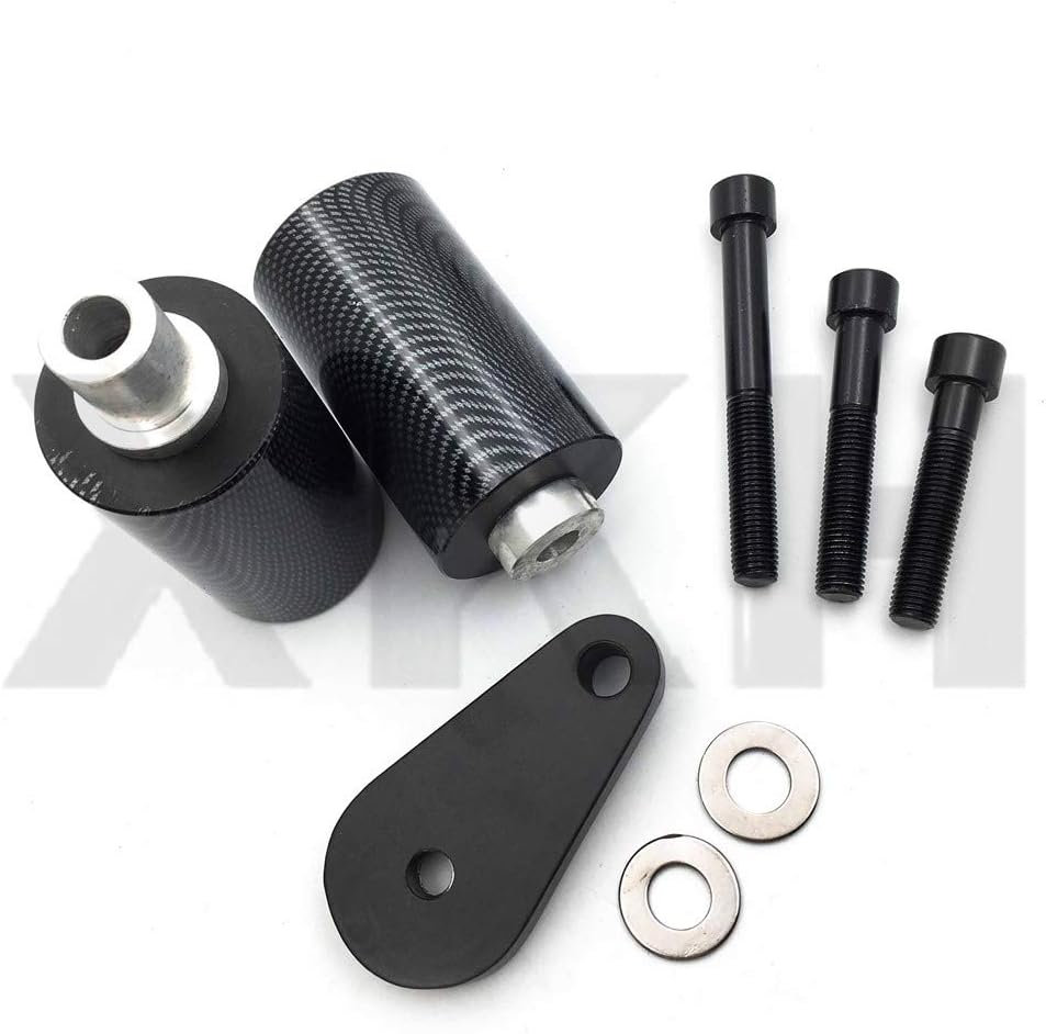 XKH- Motorcycle No Cut Frame Slider Protector Compatible with 2003 2005 Yzf R6 2006 2009 R6S Carbon Fiber [B00Y7CDK54]