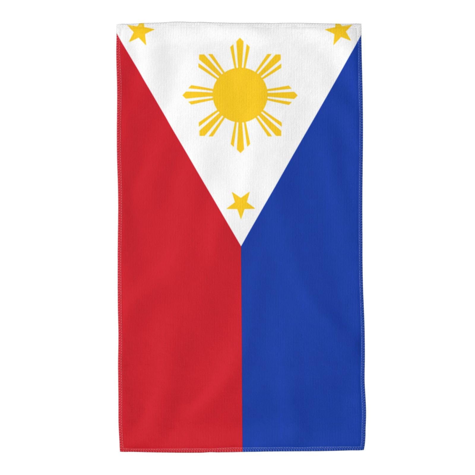 xcoppkj Absorbent Quick Dry Skin-Friendly Lightweight Travel Philippine flag Towel for Beach, Pool, Yoga, Gym, Hiking