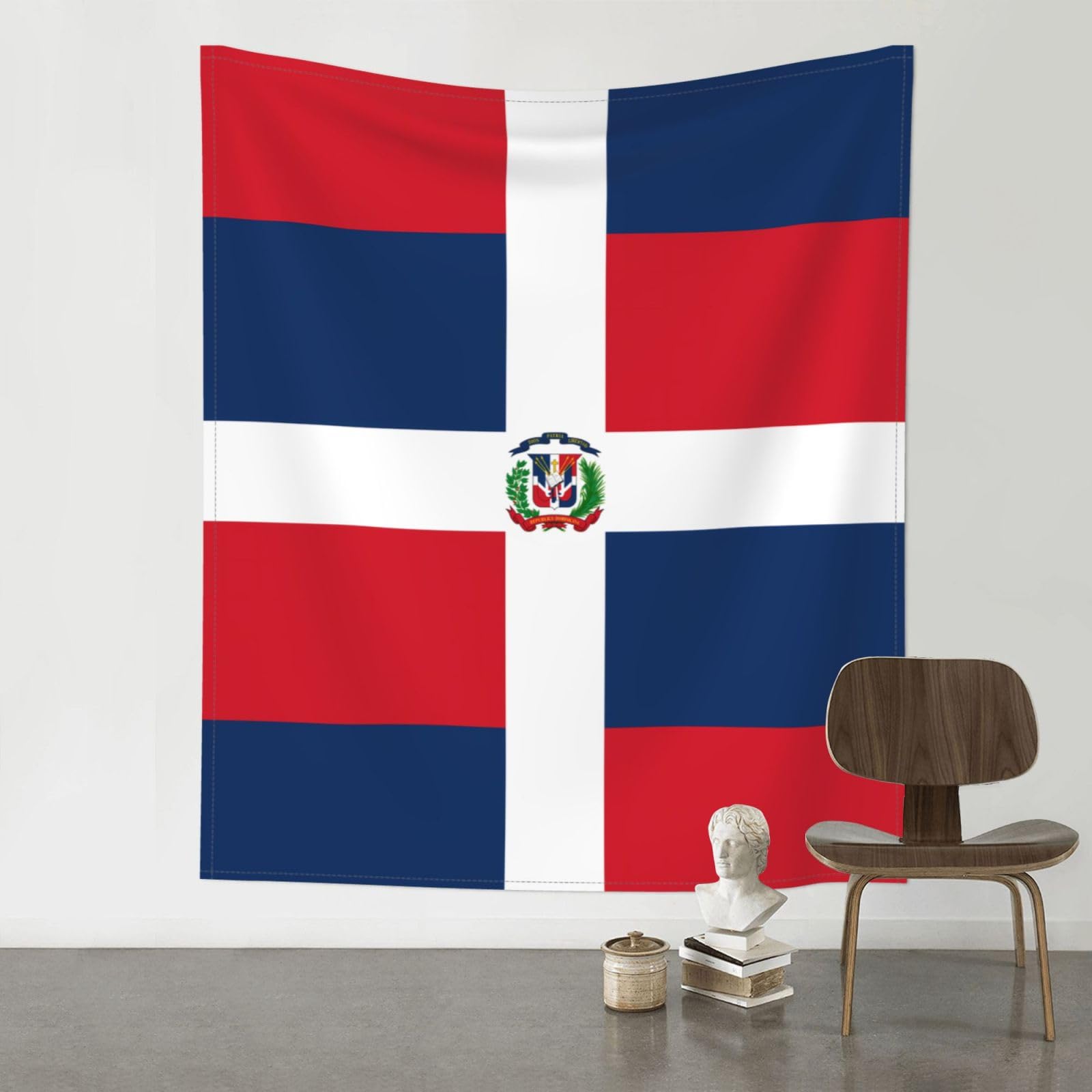 YYHWHJDE Dominican Republic Prints Wall Tapestry 60x51in - High-Grade Polyester Throw Blanket for Bedroom, Dorm, Beach & Picnic Decor