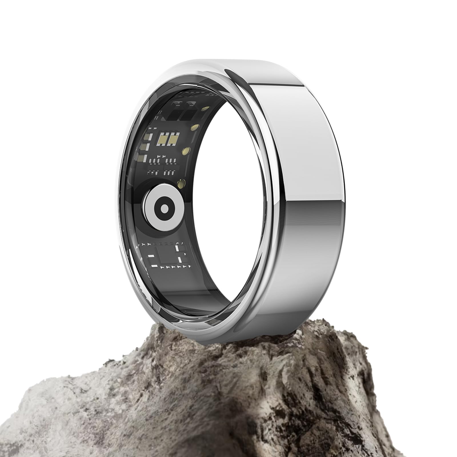DekeFit Anello Smart (Edizione 2025), Smart Ring Uomo Donna con Monitoraggio del Sonno/Frequenza Cardiaca/SpO2, 100+ Modalità Sport Impermeabile IP68 Activity Tracker iOS Android, Taglia 13, Argento