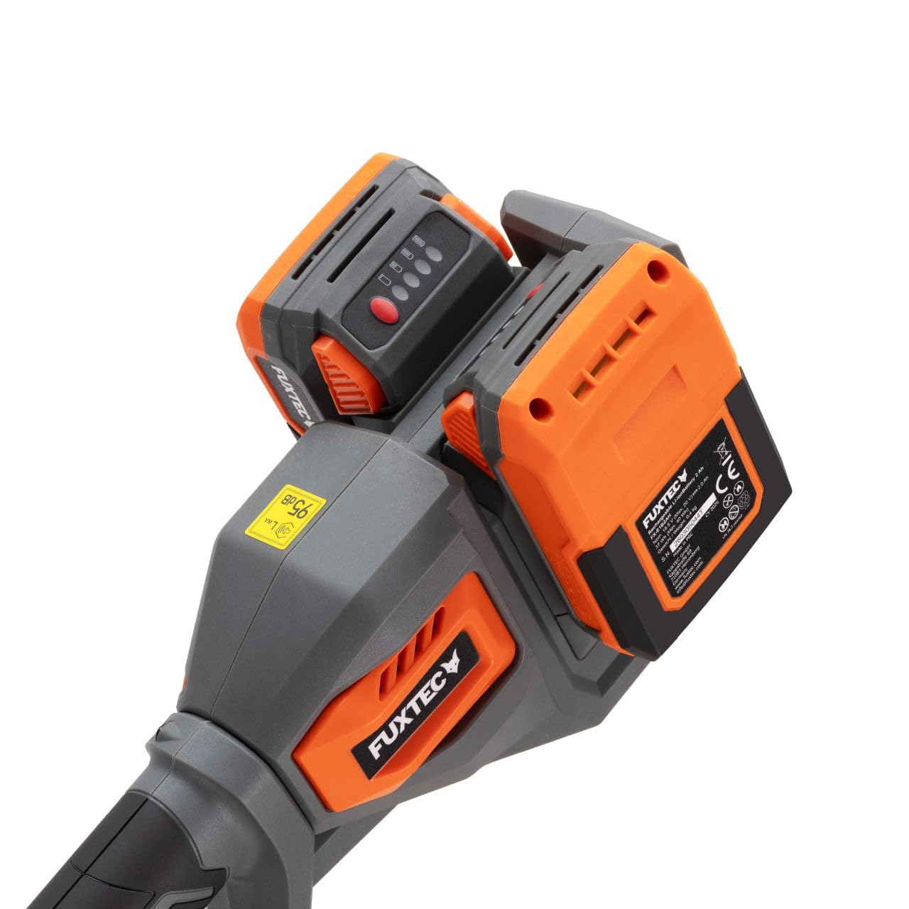 FUXTEC Akku Motorsense FX-E2RTSET • Rasentrimmer mit 2x20V Akku-System • 30 cm Schnittbreite • Teleskopstiel 138,5–173,5 cm • 8000 U/min • Trimmer und Kantenschneider mit Pflanzenschutzbügel