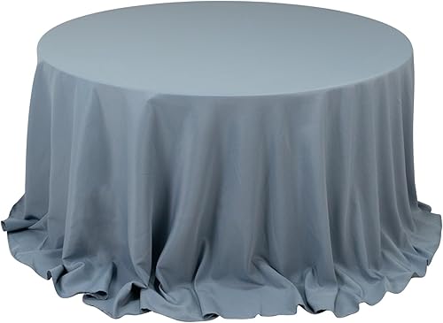 Miniatura 10 de Mantel redondo de poliéster de 132 pulgadas, color terracota de alta calidad, para bodas, fiestas, banquetes, recepciones, eventos, cocina, comedor